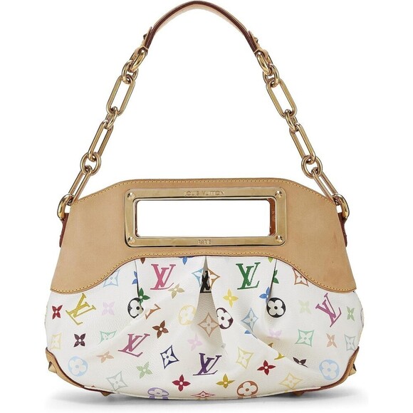 TAKASHI Murakami x Louis Vuitton White Monogram Multicolore Judy PM